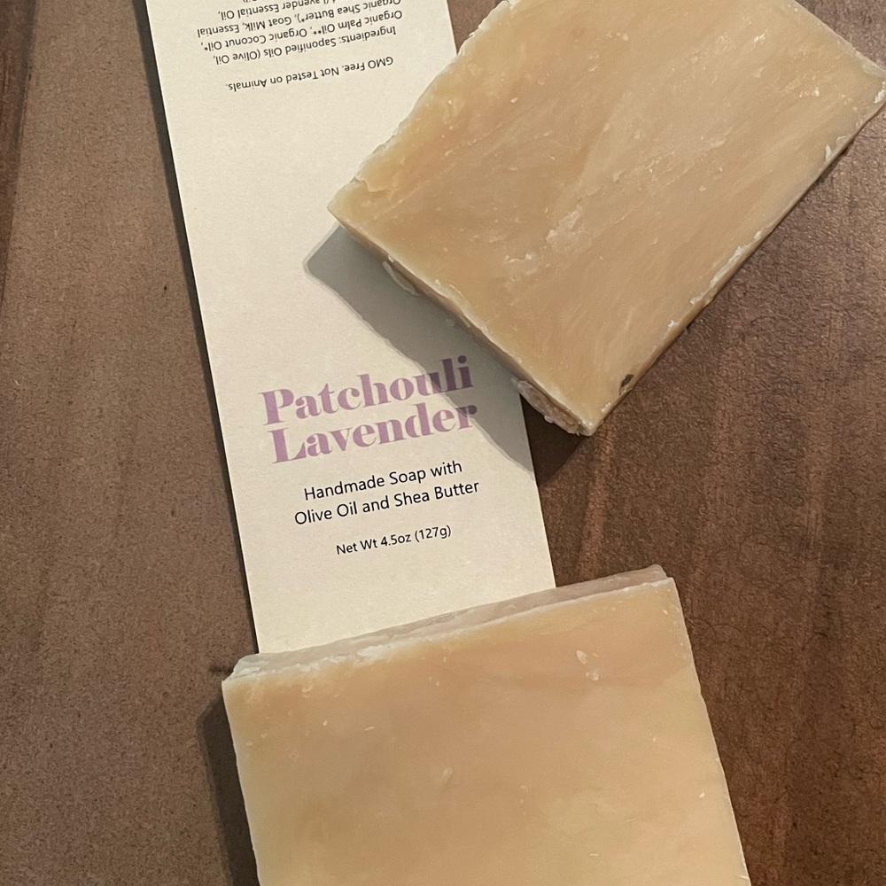 Patchouli lavender soap bars natural essential oil organic handmade 4